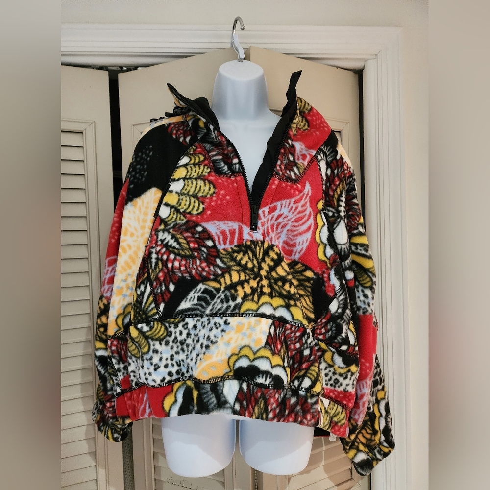Free People Movement Wild and FreePrinted Fleece Pullover Wildflower NWT - Picture 5 of 13